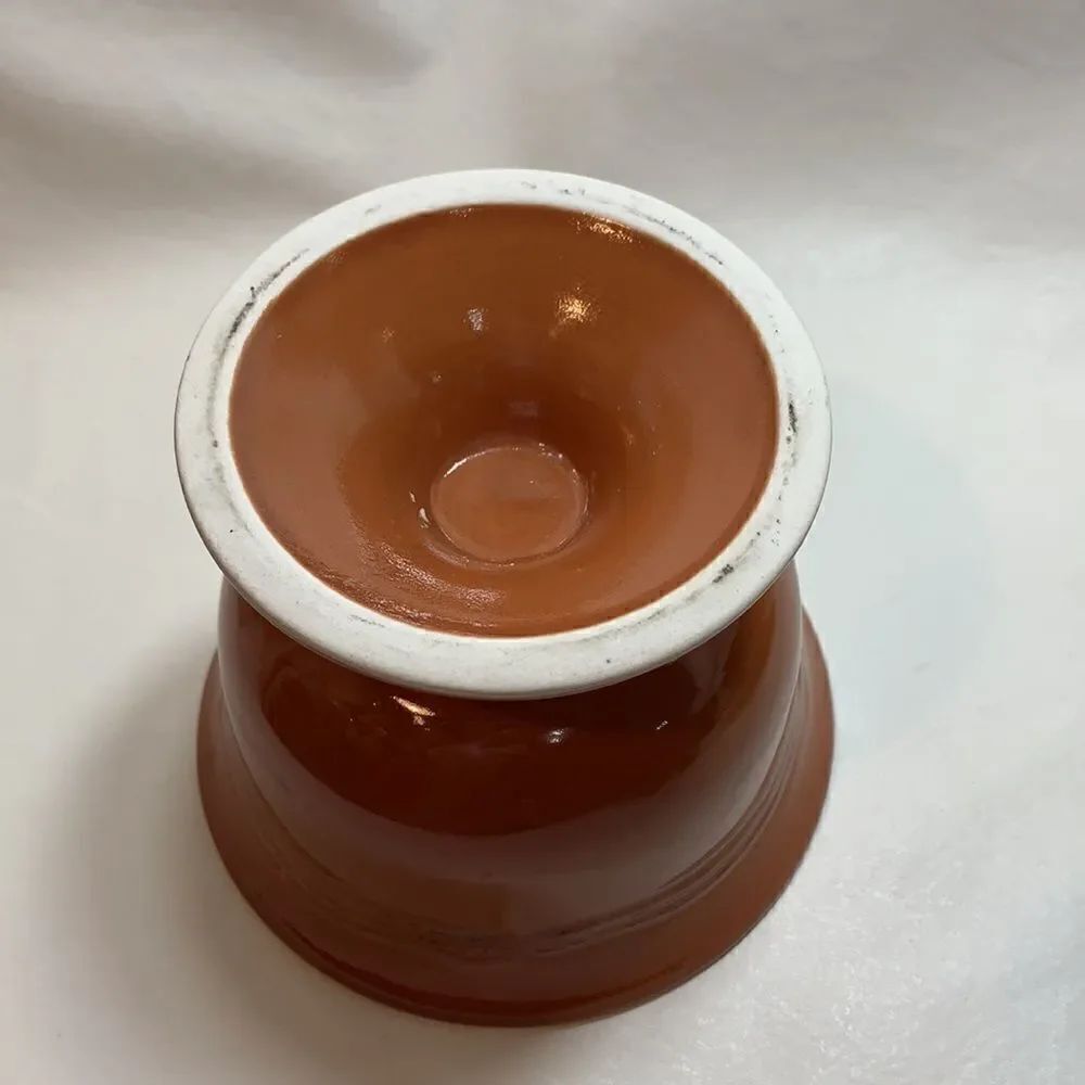 Tuscan Pumpkin Orange Color Dessert Sorbet Cereal Serve Bowl Foot Pedestal Set 2 - Picture 4 of 16